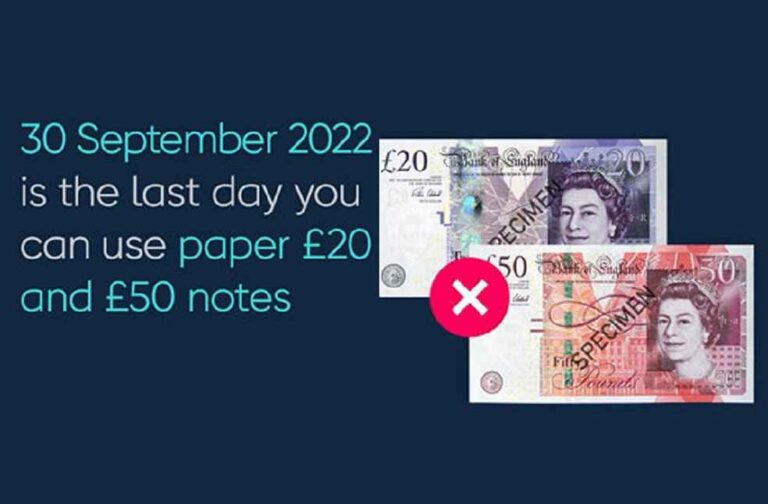 20 and 50 pound note withdrawal