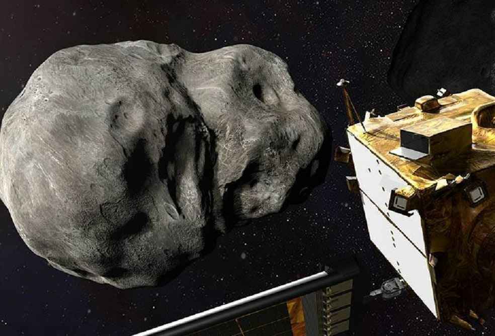 spacecraft crashes into asteroid