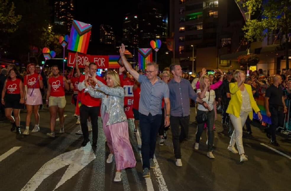 Anthony Albanese at Mardi Gras