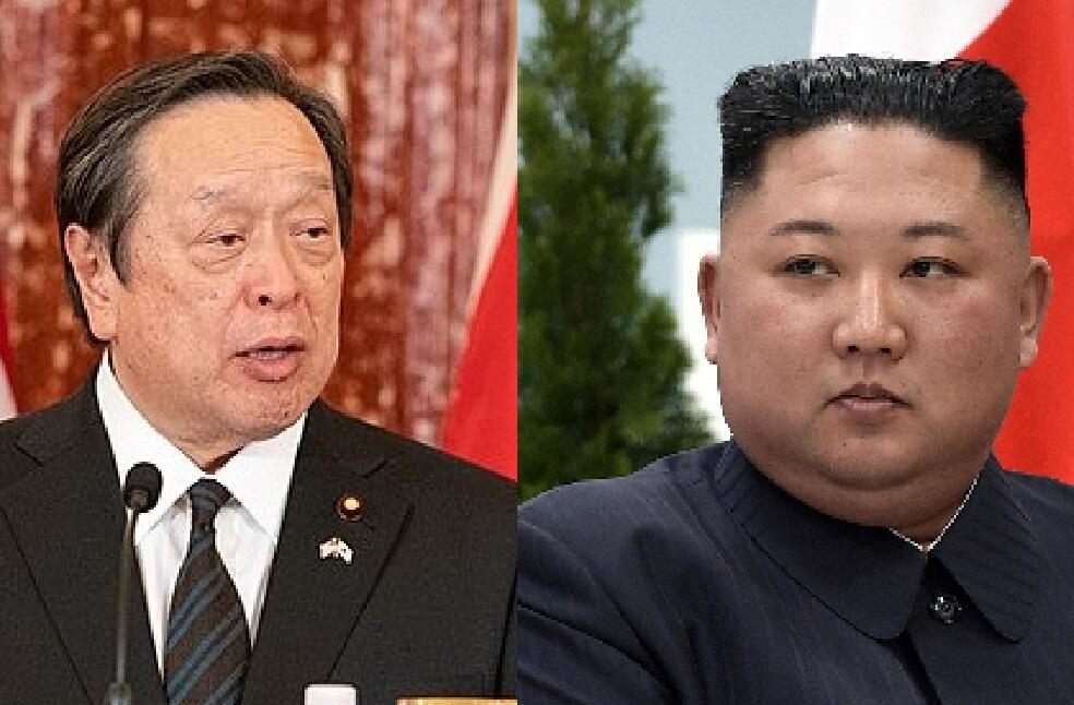 Yasukazu Hamada and Kim Jong Un