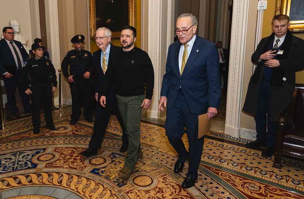 Senator Chuck Schumer and Ukrainian President Zelenskyy