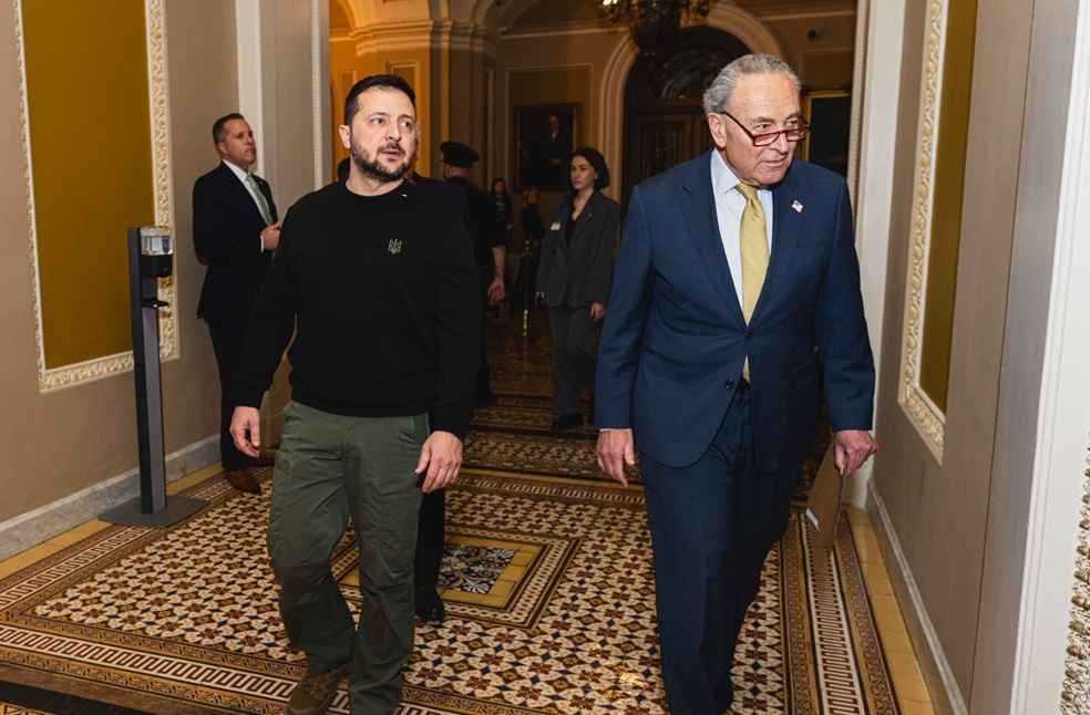 Senator Chuck Schumer with Ukrainian President Zelenskyy