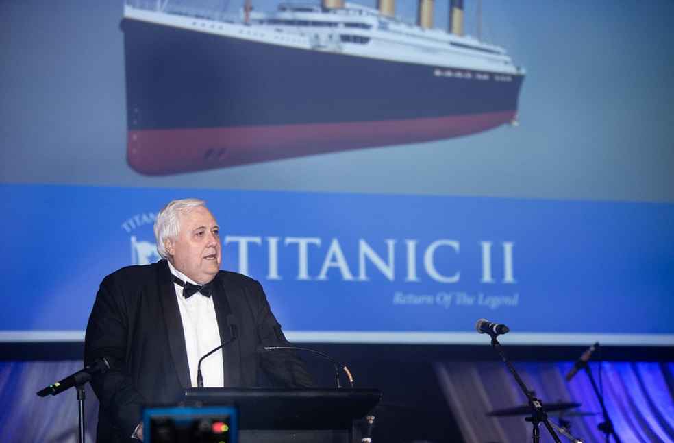 Clive Palmer at Titanic II project launch