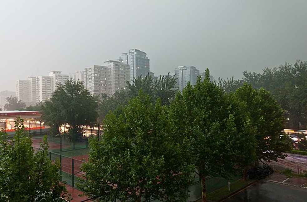 Heavy rain in Beijing