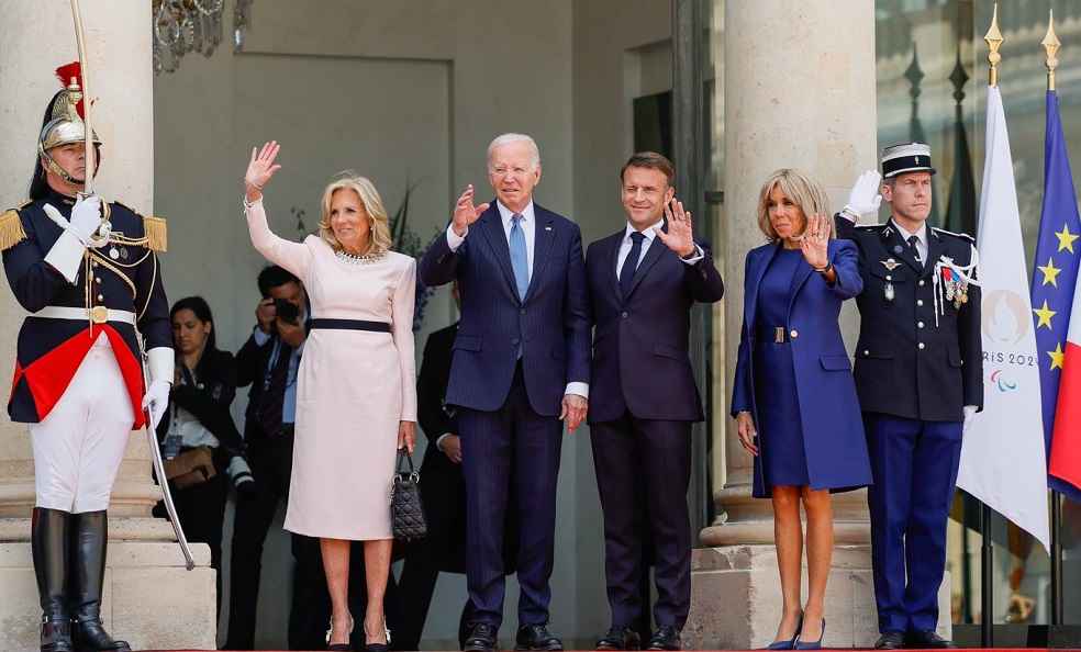 Joe Biden and Emmanuel Macron