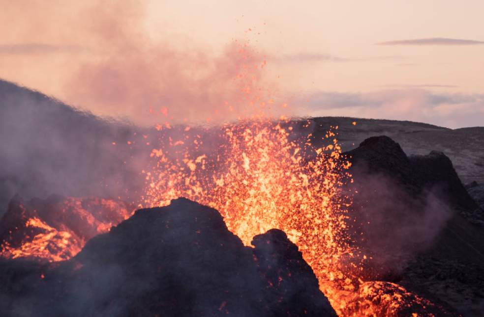 Volcano erupts in Russia