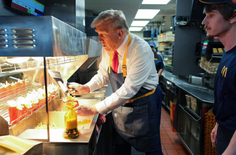 Trump serves fries while Harris celebrates birthday_Image Via_FB_Trump