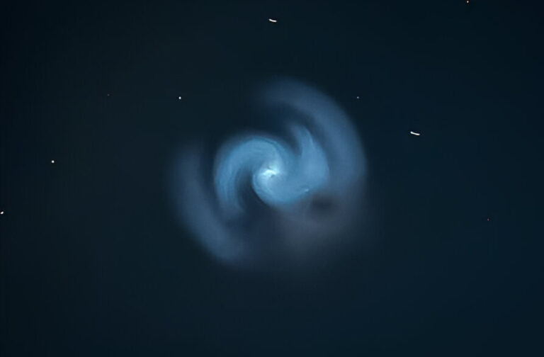 Glowing Spiral appears in night sky over UK and Ireland_Image Via_X_Met Office