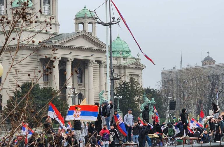 Protest at Belgrade_Image from_X_Vojin Rakić