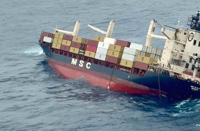 India State on alert after ship with hazardous cargo sinks off coast