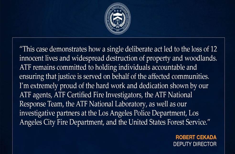 Florida Man Arrested for Palisades Fire-Image Via-X-USAtny