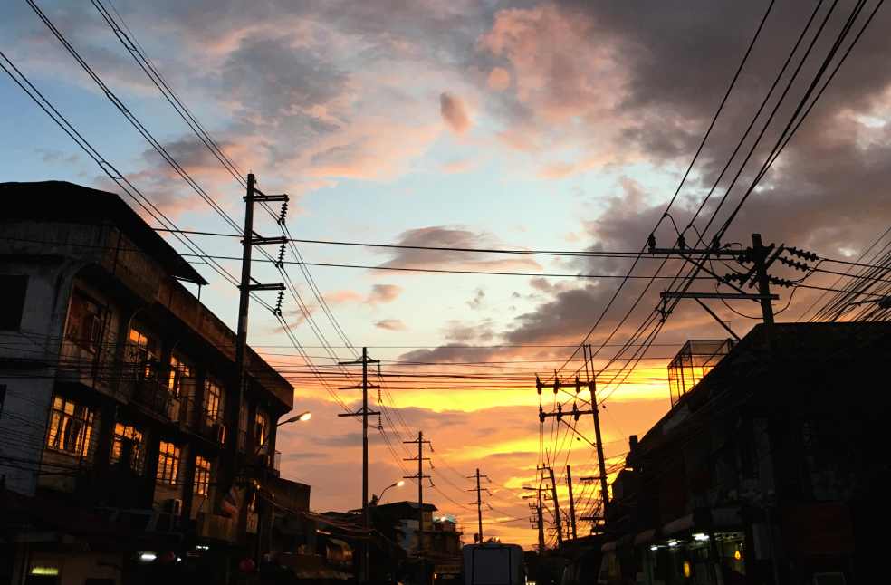 House view wires cloudy cloudy view