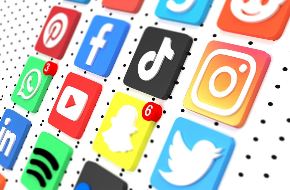 Representation of Social media logos