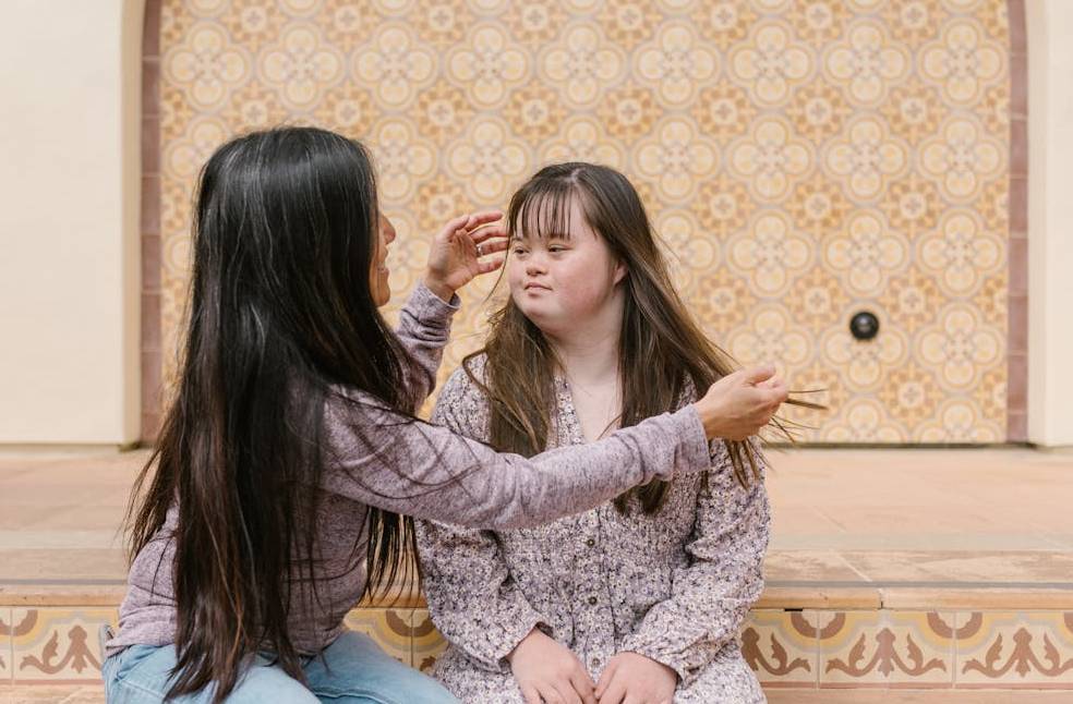ADHD daughter sitting with her mother