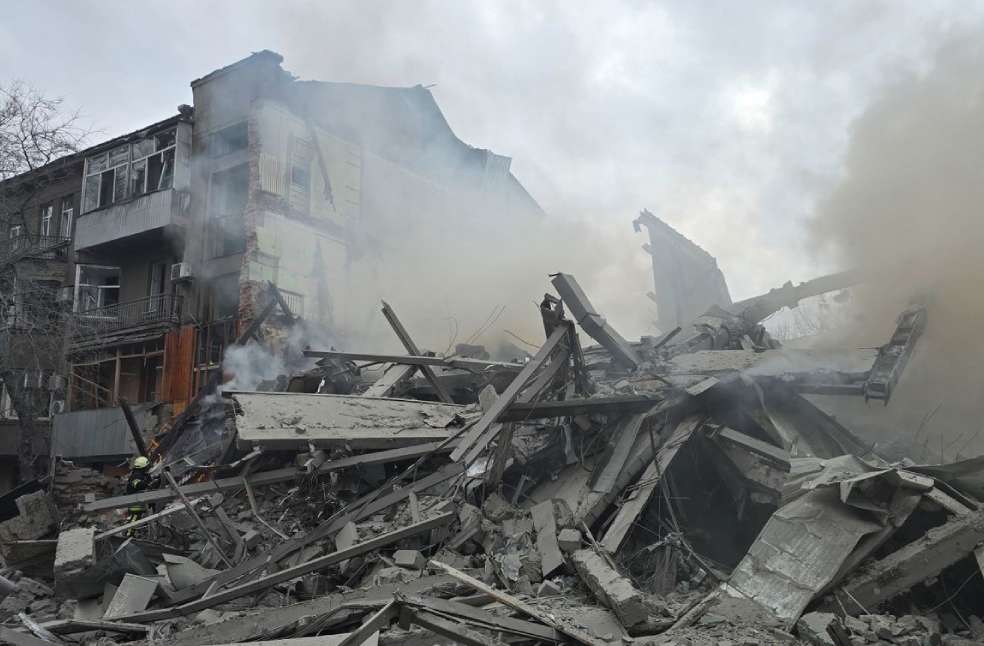 Two dead after missile attack hits residential building in Kharkiv