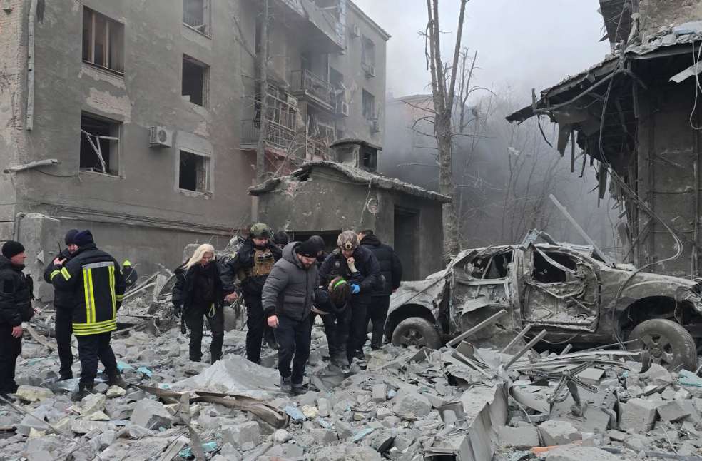 missile attack hits residential building in Kharkiv