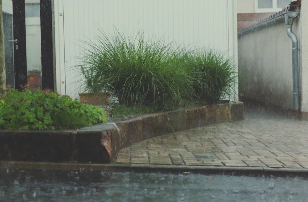 Heavy rainfall causing flooding during Storm Leonardo