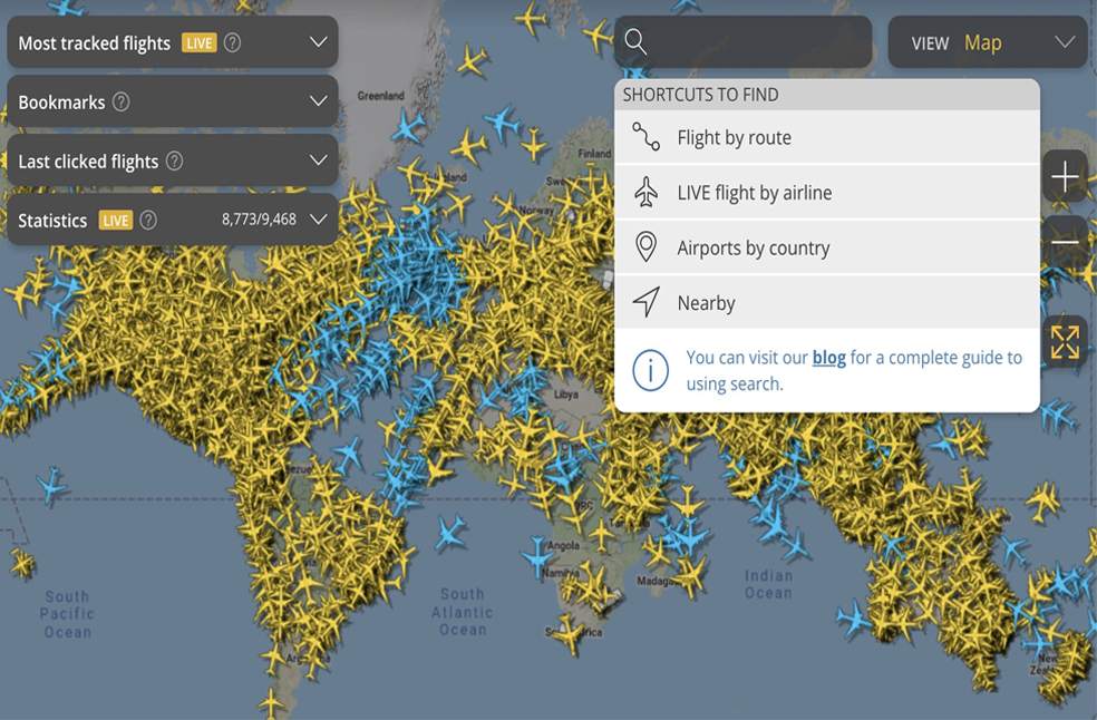 Flightradar24 user surge-Image Via-Flightradar24