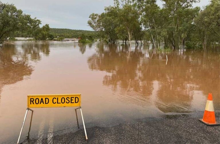 Floods hit NT; Residents warned of crocodiles in waters NT Flood crocodile warning-Image Via-Secure NT