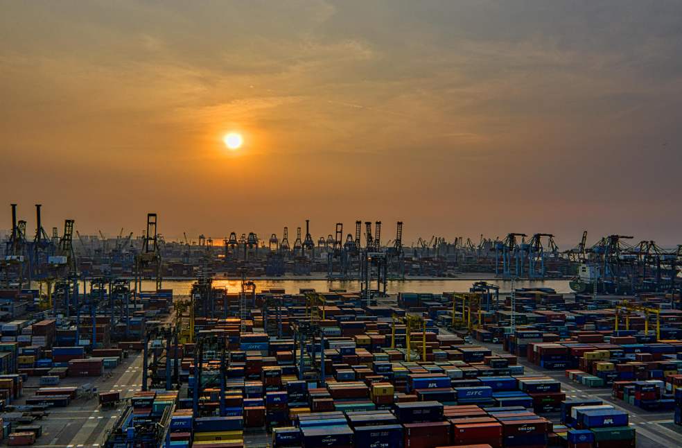 Seaport during Golden Hour