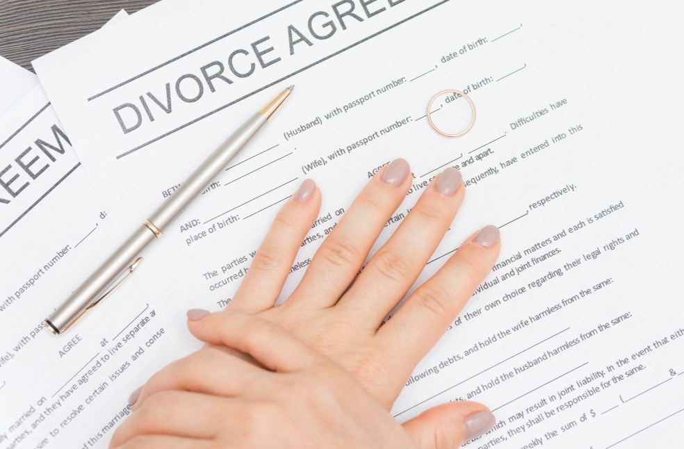 Close-up hands with documents