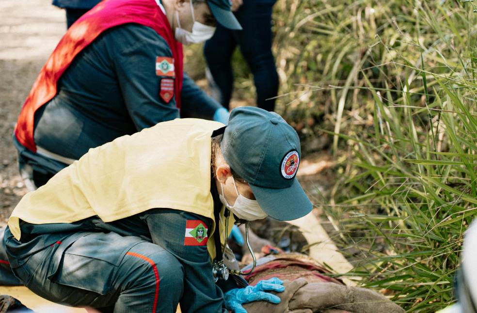 Emergency Response Team Conducting Outdoor Simulation