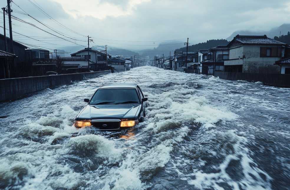 Strong winds from Super Typhoon Sinlaku
