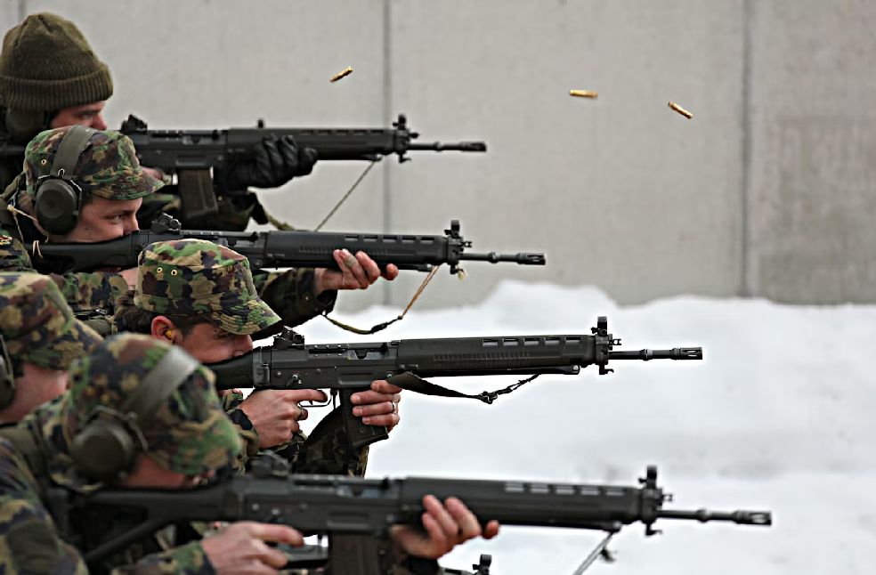 Swiss Soldiers Shooting