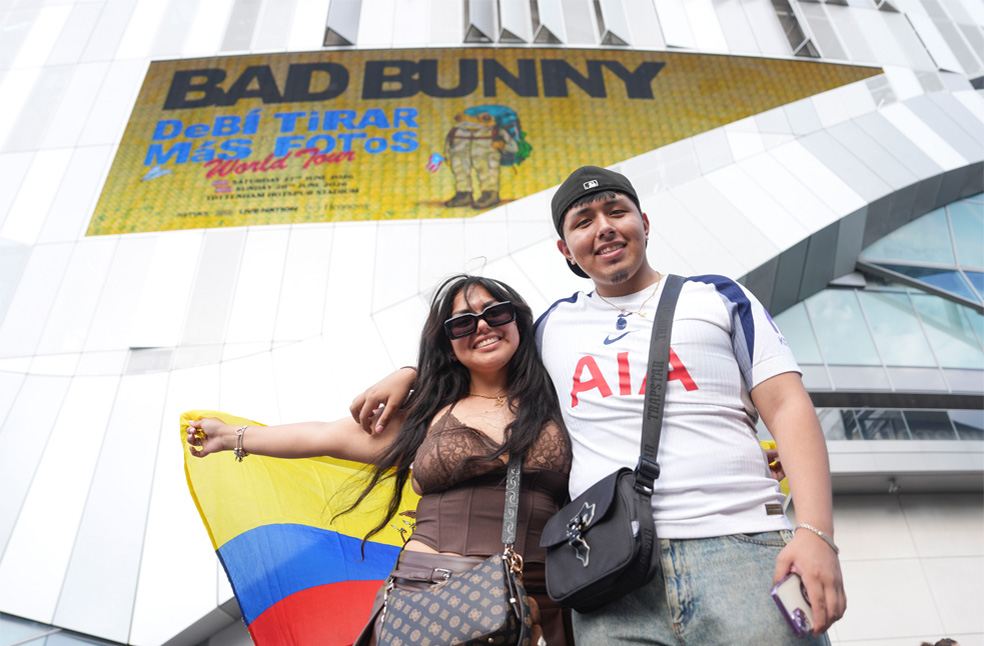 Bad Bunny UK show-Image from-X-Tottenham Hotspur