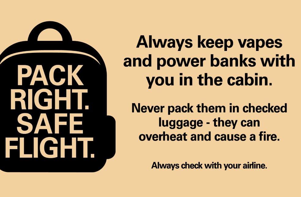 CAA issues urgent travel advisory over power banks and vapes