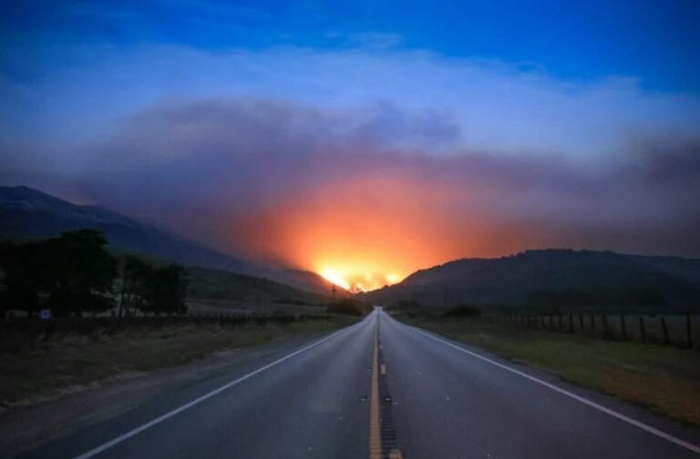 Plaskett fire races through Big Sur; Forcing evacuations Big Sur fire California-Image Via-FB-CAL FIRE BEU