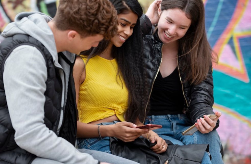 Teens using social Media