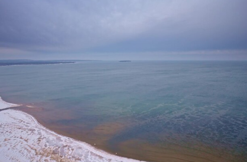 view of a vast blue ocean under