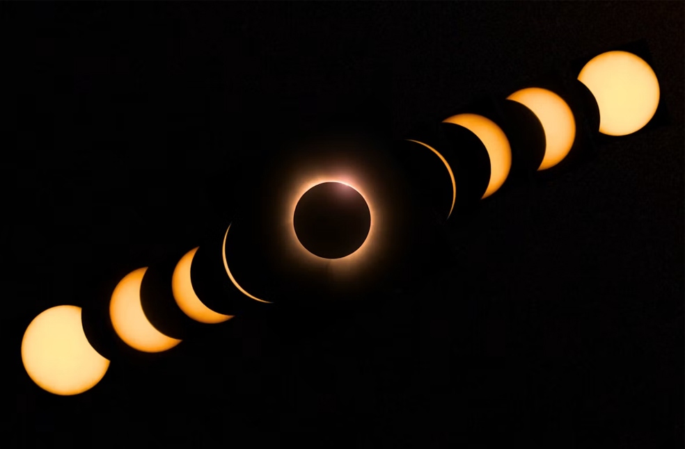 Clear view of the solar eclipse