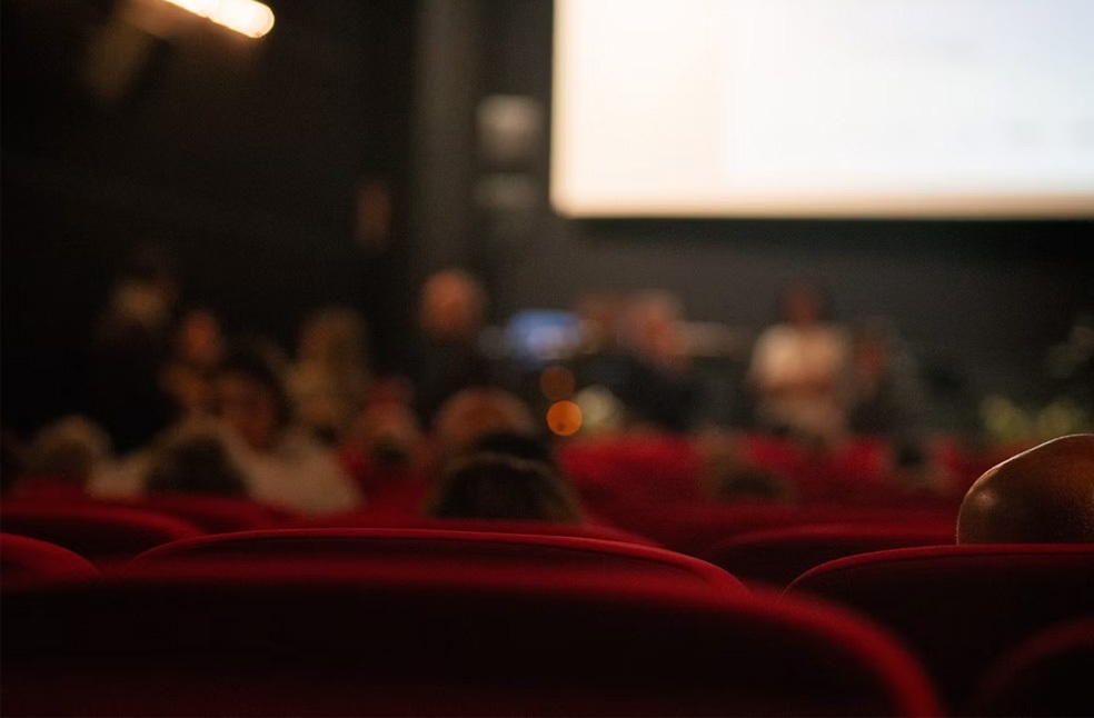 Inside a cinema theater