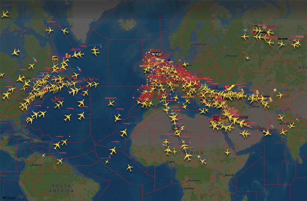 UK Flight delays Nats fsult-Image Via-X-Flightradar24